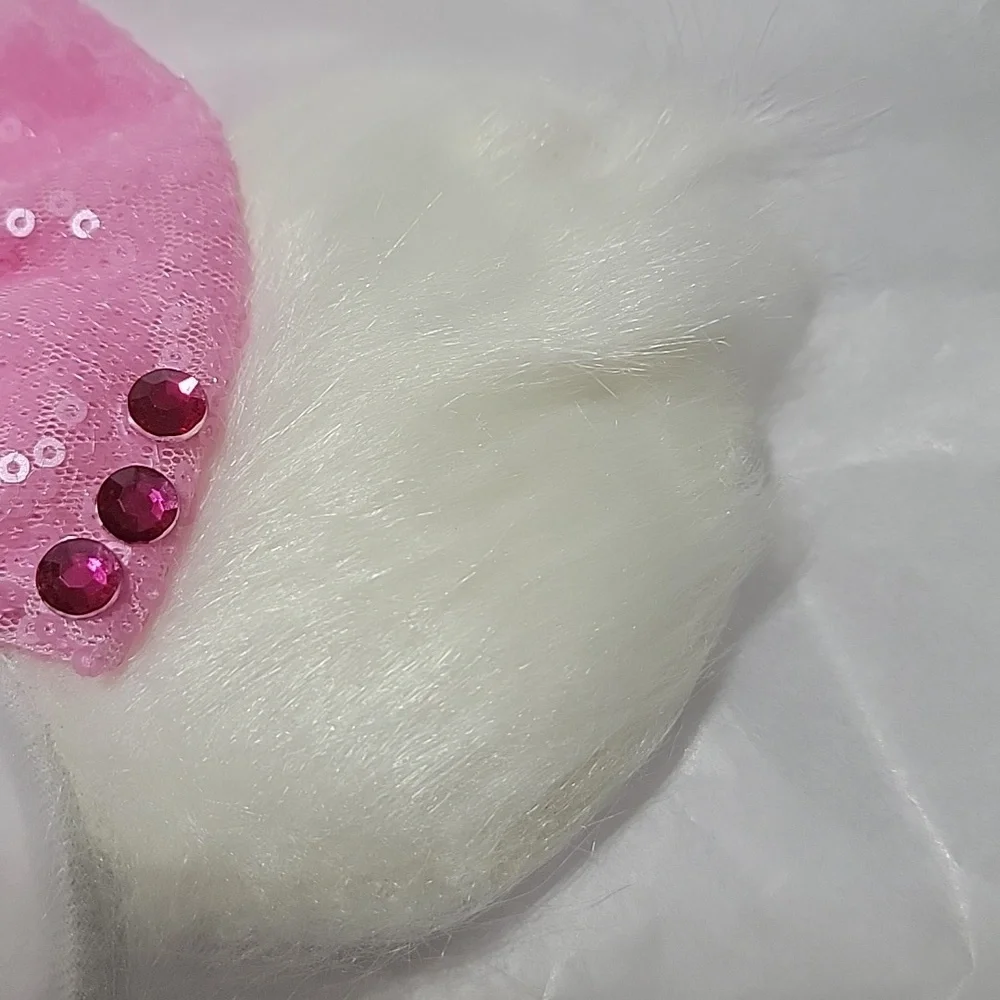 🍎New Daisy Duck Irridescent Sequin Fx Fur Mickey & Minnie Mouse Ears  Headband